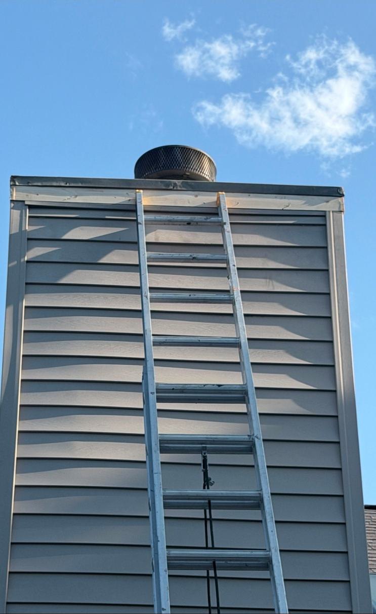 New chimney chase cover with a proper overhang and a new cap installed, St. Louis MO