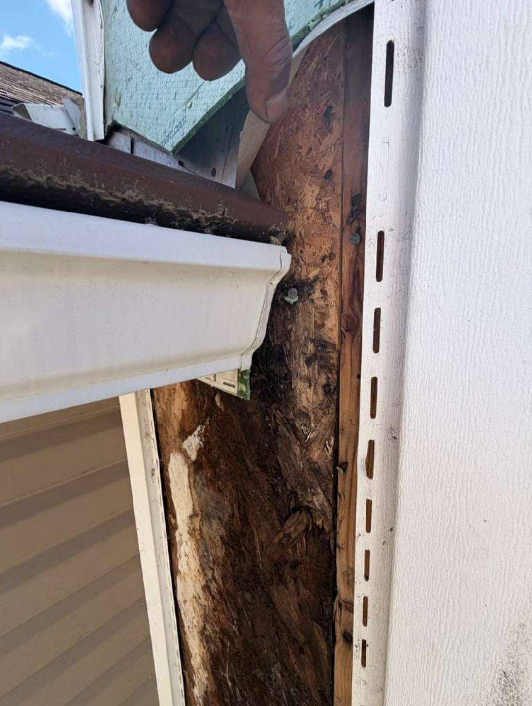 Full extent of hidden water damage inside a chimney chase in O'Fallon