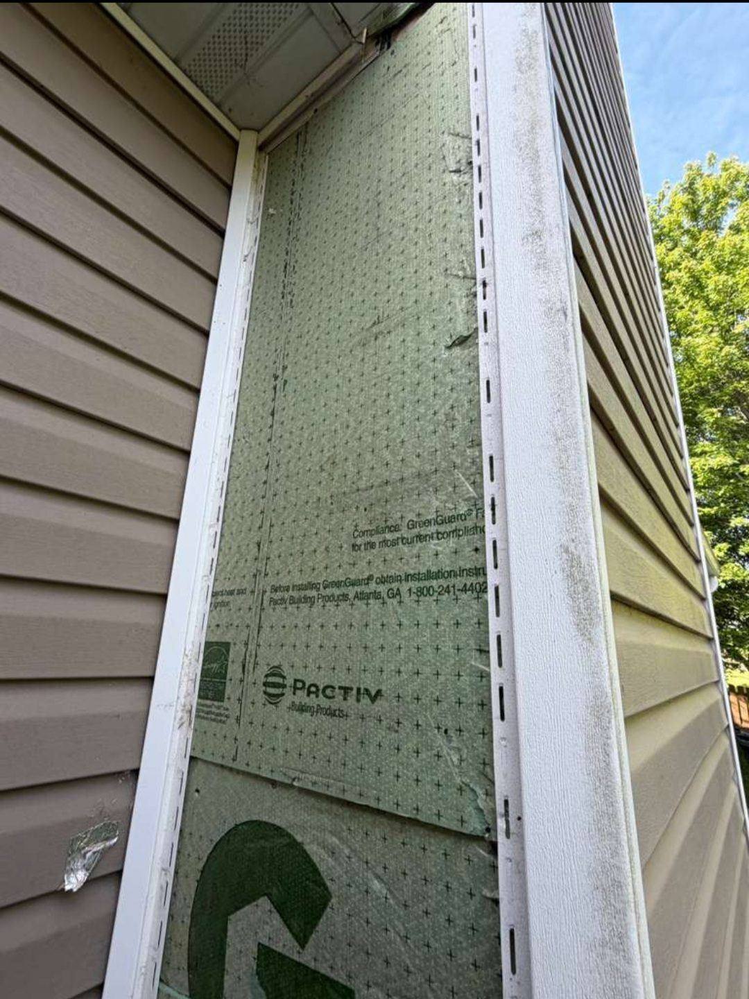 Replacing rotted sheathing on a chimney chase with new plywood