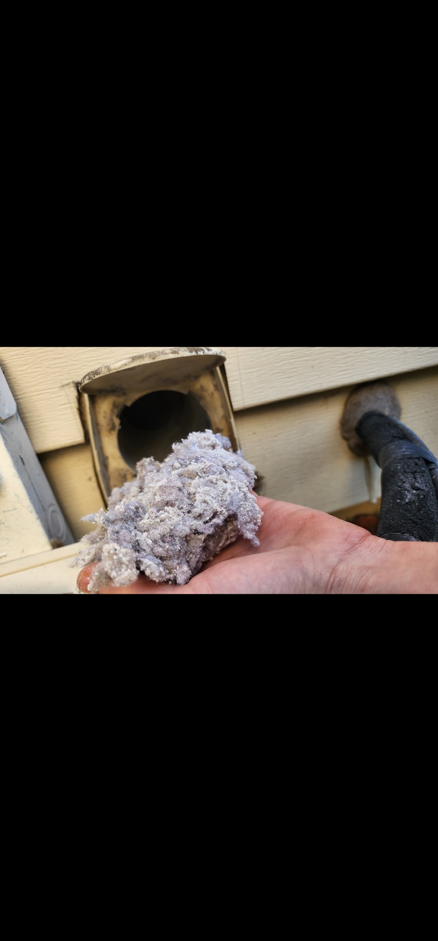 Large lint mass extracted — vent clear