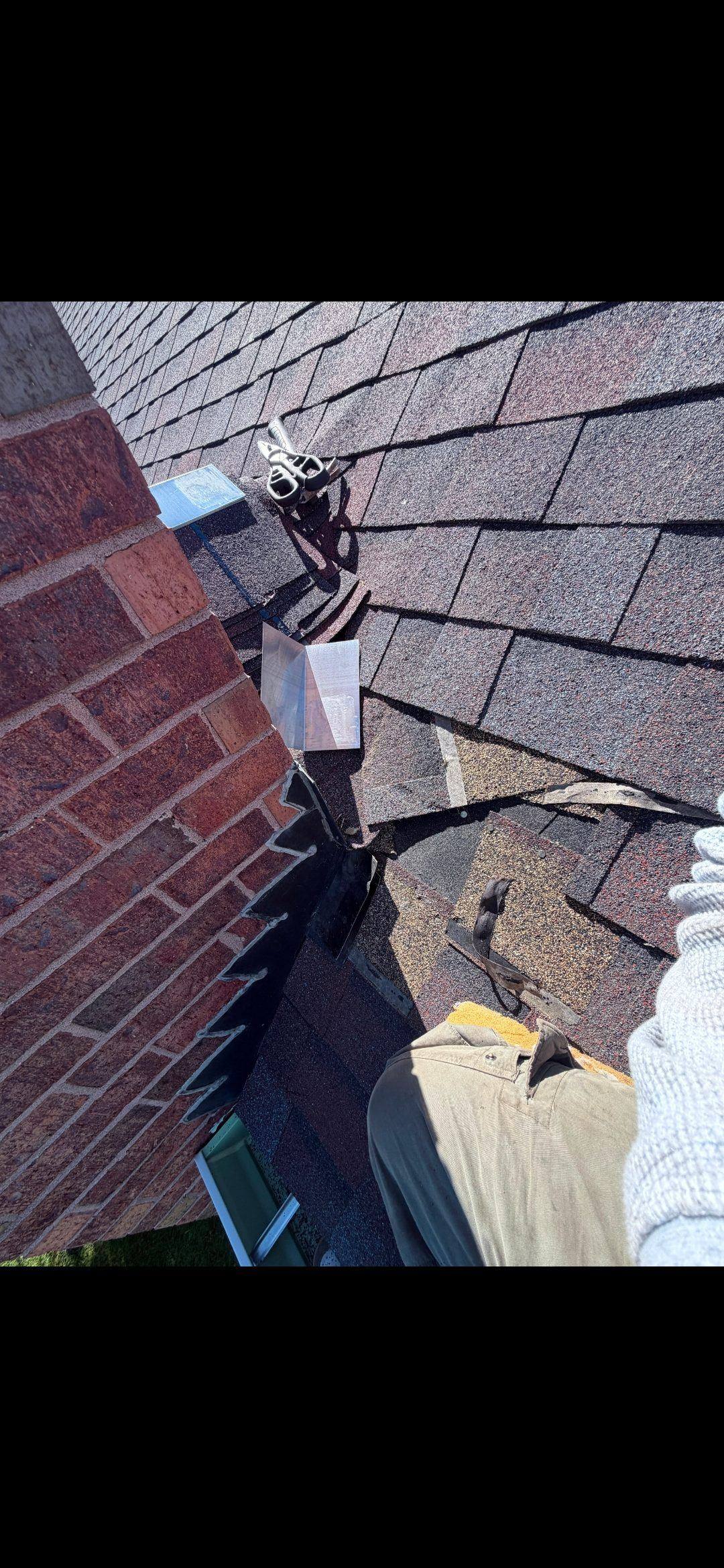 Failed chimney flashing found during multi-point leak inspection