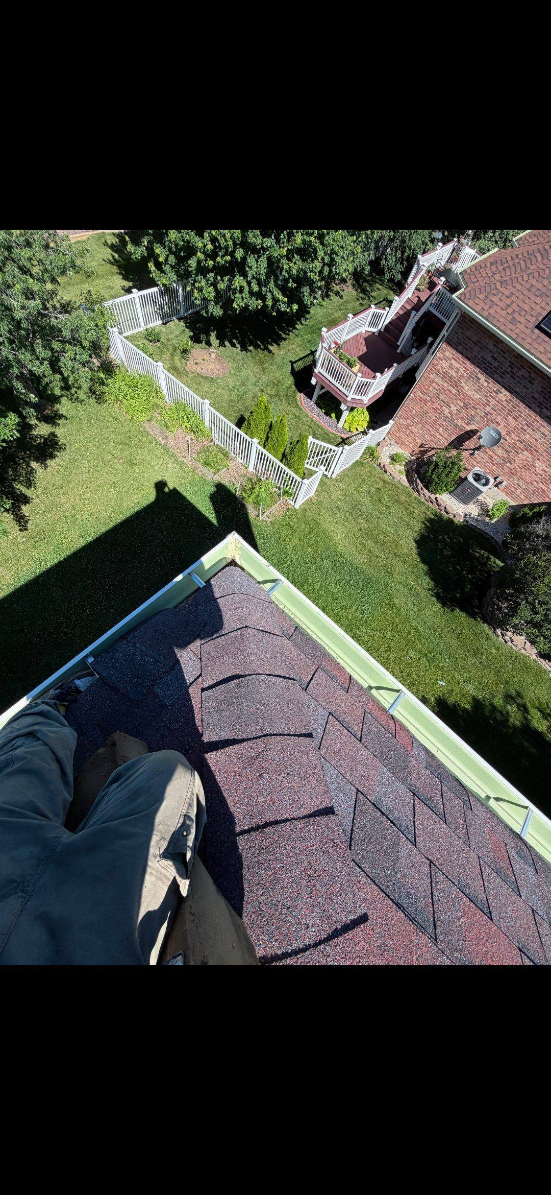 Crown coating applied during a multi-point chimney leak repair