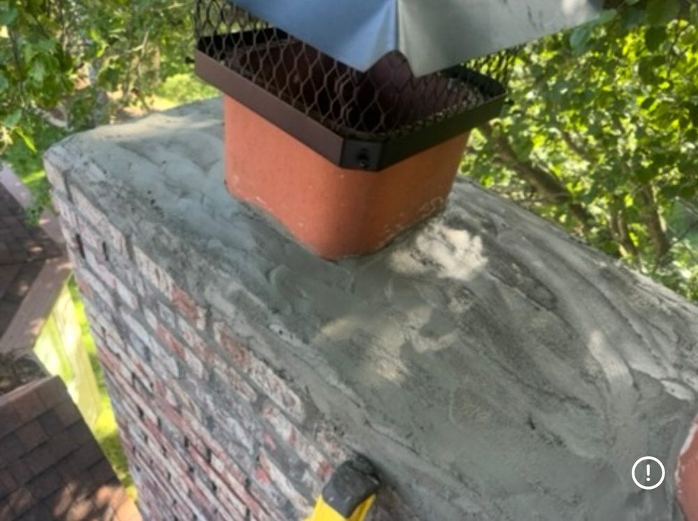 New chimney crown and cap installed in Chesterfield