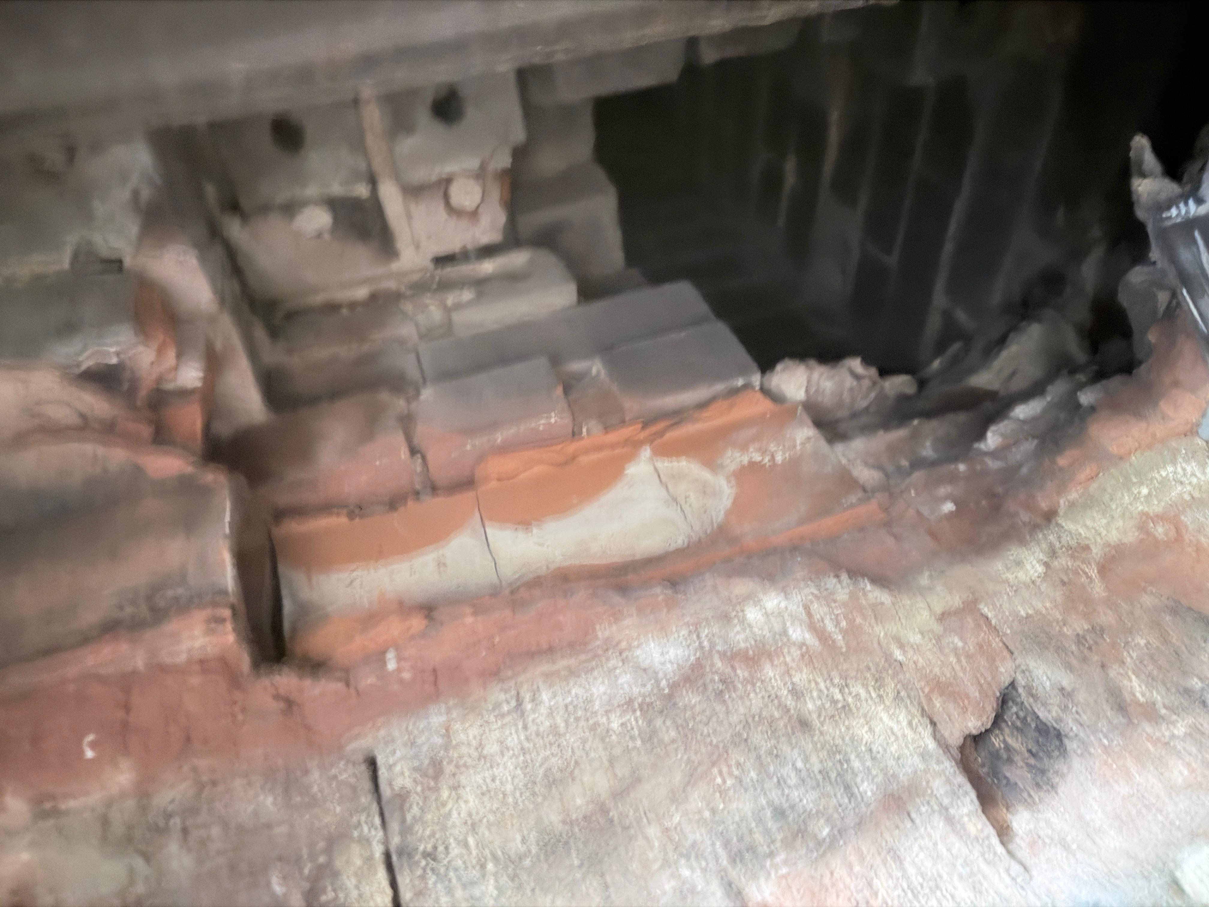 Smoke chamber damage before